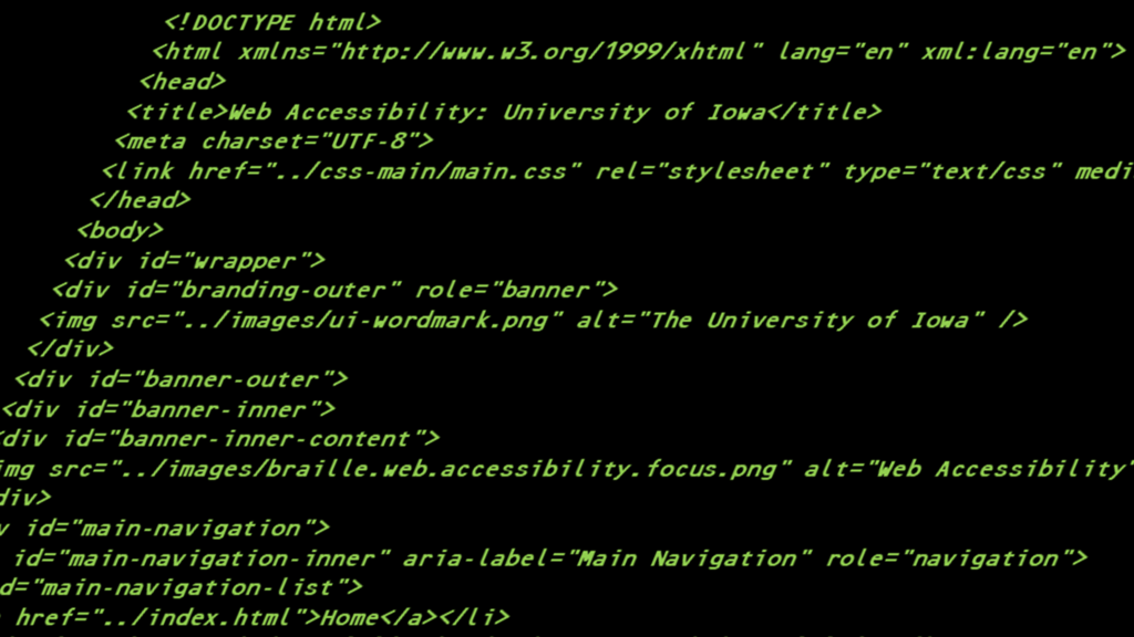 HTML5 code displayed in an editor